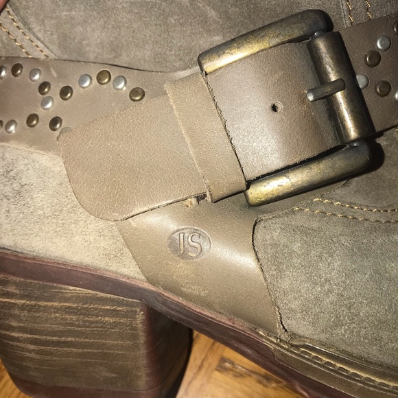 Josef Seibel Toni Suede Studded Harness Ankle Boots Sz 38/7.5 - Picture 7 of 10